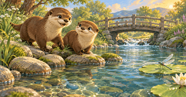 Ilustración de The Otter's Pebble