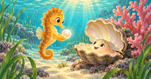 Ilustración de The Seahorse and the Pearl